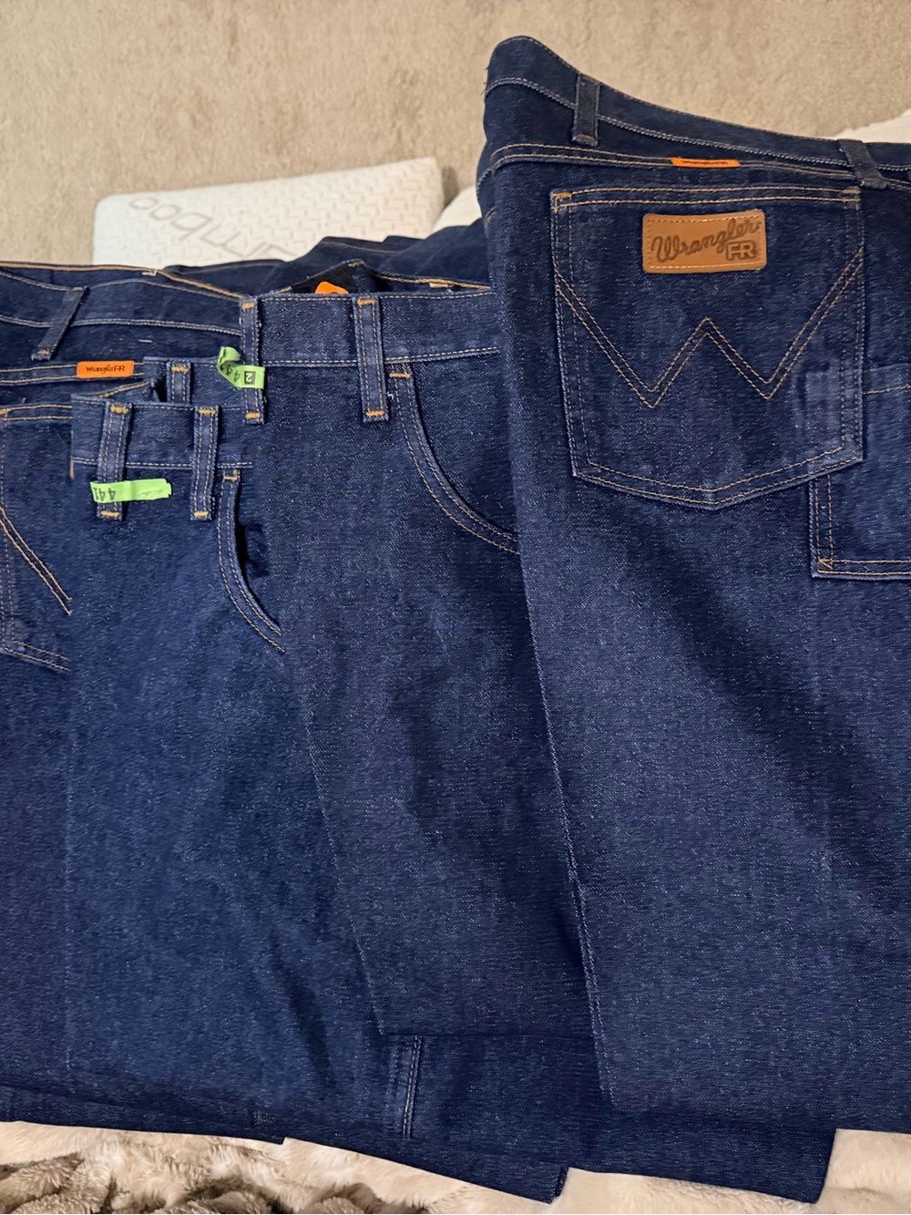 Wrangler Men's Dark Blue Denim Cat2 FR Jeans. 2 PAIR